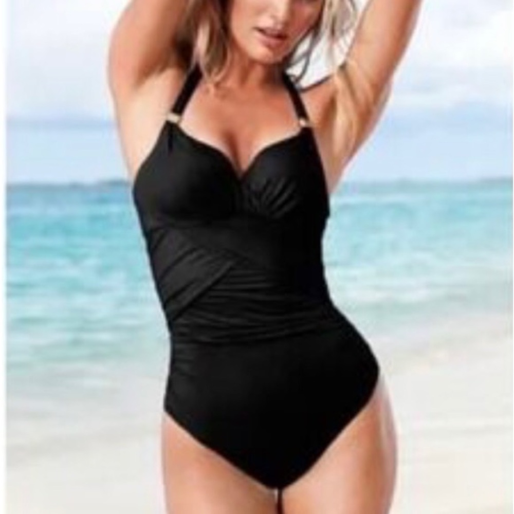 Victoria’s Secret The Unforgettable One Piece Black Swimsuit 36 C M to L